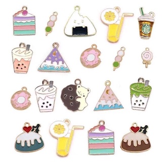 จี้ชานมไข่มุก ทําเครื่องประดับ 10 ชิ้น