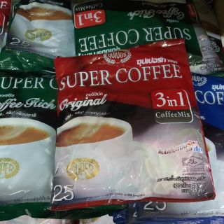 กาแฟซูปเปอร์ แบบทรีอินวัน 25 ซอง  หลายรสชาติให้เลือก