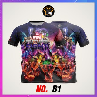 เสื้อเกมส์เด็กและผู้ใหญ่  MARVEL Future Fight เสื้อยืดลายเกรดพรีเมียม รหัสB1