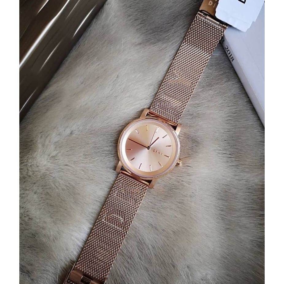 พร้อมส่ง นาฬิกาข้อมือผู้หญิง DKNY Ladies' Soho NY2622 Rose Gold Tone Bracelet Watch
