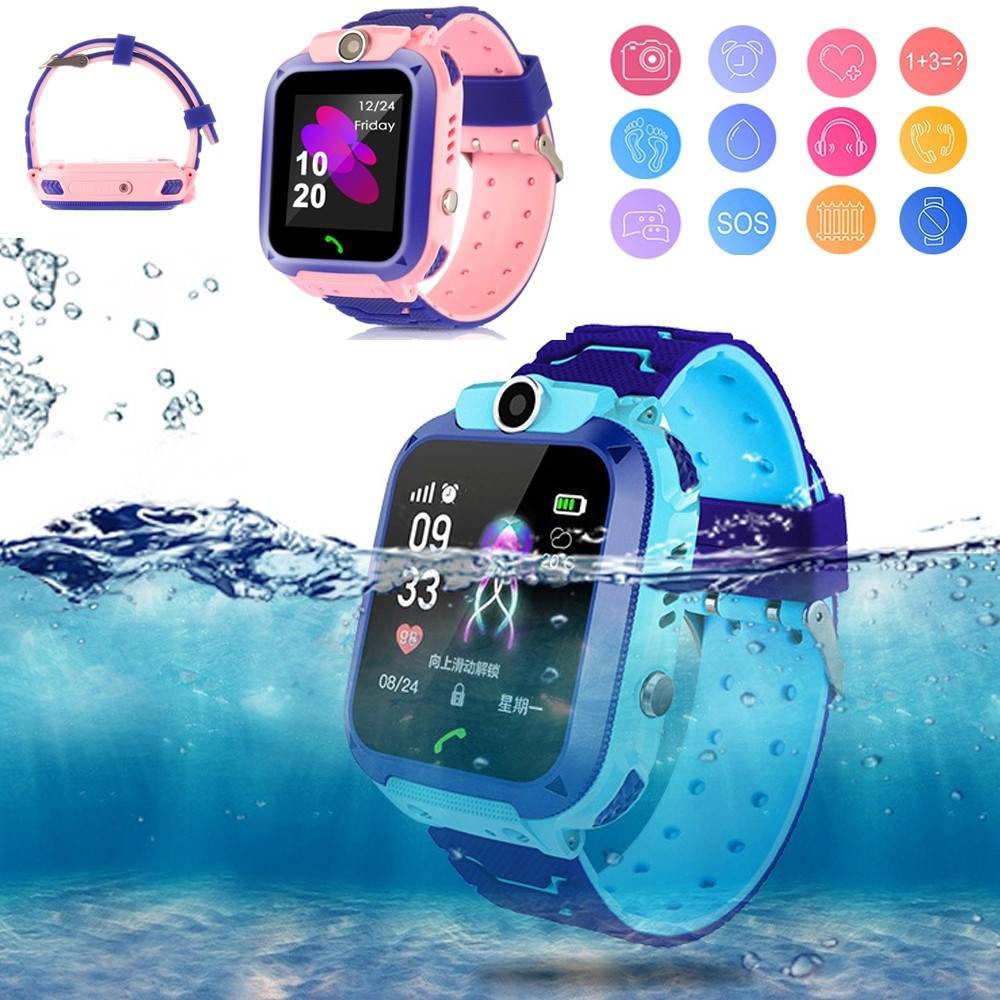 ❤️ราคาต่ำสุด❤️ Kids smart watch นาฬิกาเด็ก ใส่ซิมโทรฯได้ พร้อม GPS กันน้ำ IP67 (จมน้ำได้) ติดตามตำแหน่ง และไฟฉาย Q12B