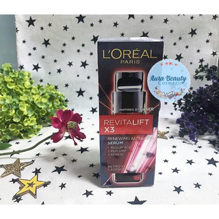 LOREAL PARIS REVITALIFT X3 SERUM 30ML EXP.21/11/2020 ลอรีอัล ปารีส รีไวทัลลิฟ X3 เซรั่ม บำรุงผิวหน้า ลดเลือนริ้วรอย