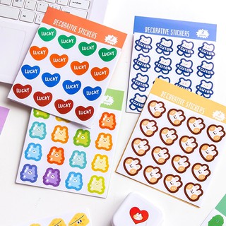 สติ๊กเกอร์น่ารัก 🍒 Decorative stickker 2 แผ่น / Pack เนื้อกระดาษผิวมัน ⚡️ พร้อมส่งนะคะ