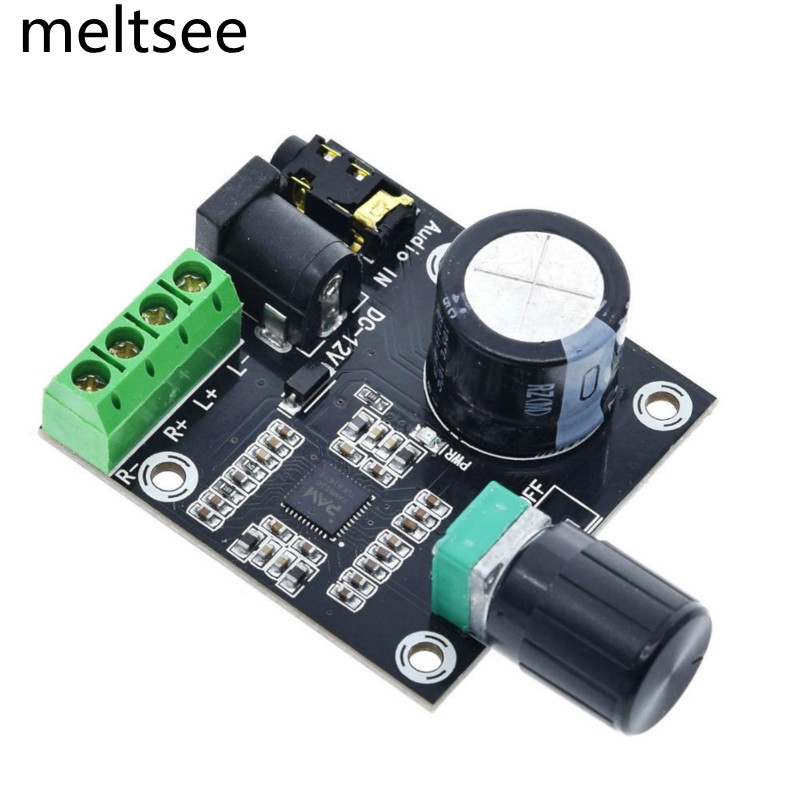 2x15 W Pam 8610 Class D แผ่นบอร์ดโมดูลขยายเสียงดิจิตอล 12v 2 x 15W PAM8610