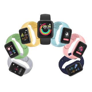 ใหม่ D20 มาการอง นาฬิกาสมาร์ทWaterproof Smart Watchสัมผัสได้เต็มจอ รองรับภาษาไทย วัดชีพจร ความดัน นับก้าว