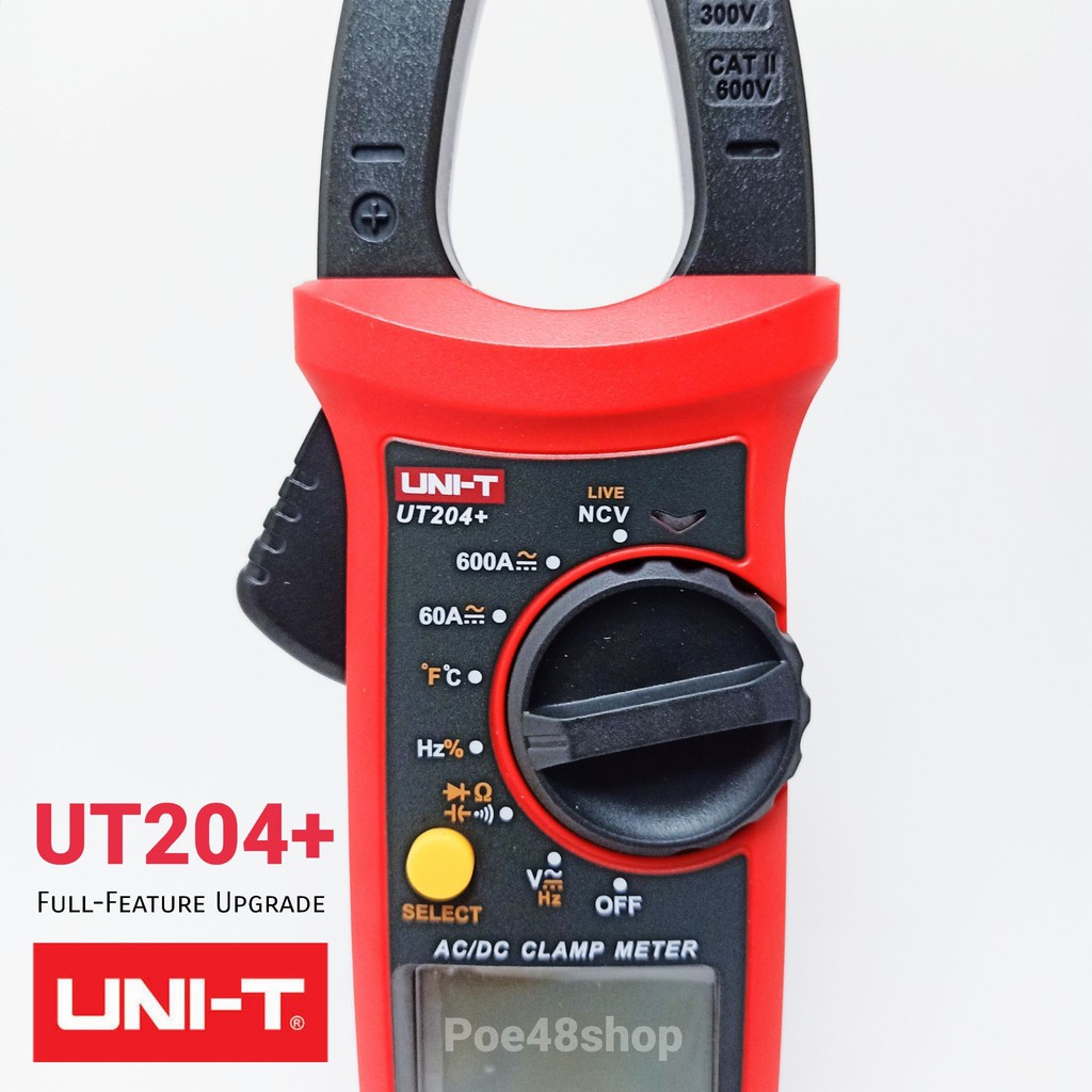 อุปกรณ์ปรับปรุงบ้าน▥☃คลิปแอมป์ Digital Clamp Meter UNI-T รุ่น UT-204+ Automatic Range True RMS