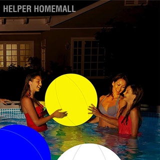 Helper Homemall ลูกบอลเป่าลม Pvc มีไฟ Led 16 สี พร้อมรีโมตคอนโทรล สําหรับสระว่ายน้ํา