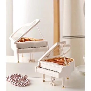 กล่องดนตรีไม้วินเทจ ของขวัญ happy birthday Valentine ไม่ต้องใช้ถ่าน เกรดพรีเมี่ยม Music box แบบไขลาน