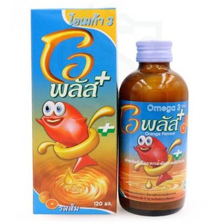 โอพลัส วิตามินซีและน้ำมันตับปลา **พร้อมส่ง** Oplus รสส้ม  Omega3 โอเมก้า3 บำรุงร่างกาย สมอง  มี vitamin A B C D E 120ml