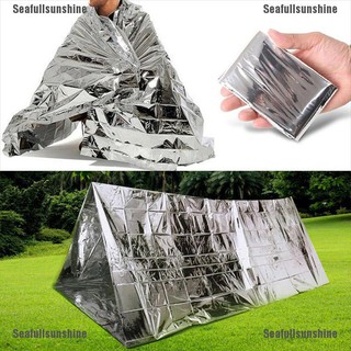 Seafullsunshine ผ้าห่มฟอยล์ทําความร้อน ขนาด 130x210