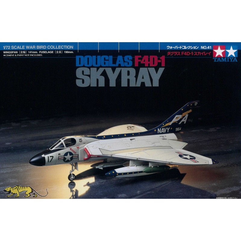 TAMIYA ขนาด 1/48 ของ TAMIYA F4D-1 Skyray (60741) โมเดลประกอบเครื่องบิน