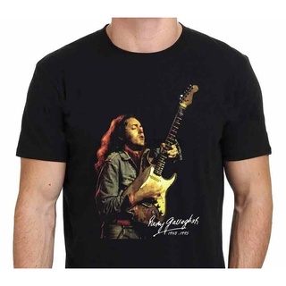 GILDAN 【ใหม่ล่าสุด】เสื้อยืด ผ้าฝ้าย 100% พิมพ์ลาย Rory Gallagher Guitar Hero Legend สีดํา สําหรับผู้ชาย ไซซ์ M-3XlSize S