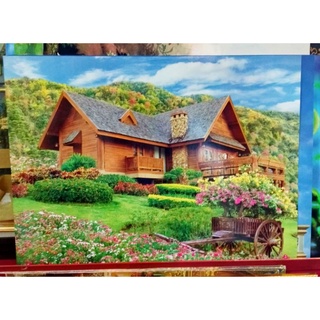 รูปภาพ บ้าน ภาพสวย วิวธรรมชาติ ขนาด15x20นิ้ว ของขวัญ ของฝาก