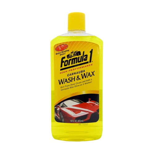 FORMULA 1 CARNAUBA WASH & WAX แชมพูล้างพร้อมเคลือบสีรถ จากอเมริกา ขนาด 473 ML.