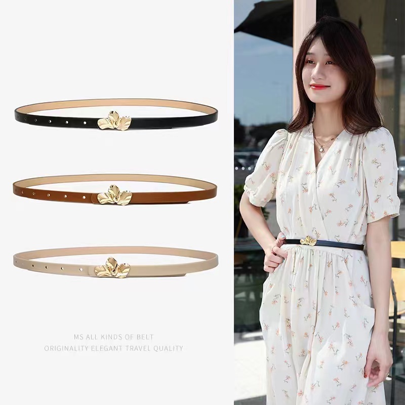 พร้อมส่ง เข็มขัด สไตล์เรียบง่าย สไตล์เกาหลี แฟชั่นสำหรับผู้หญิง และผู้ชาย เข็มขัดหนัง（p24）