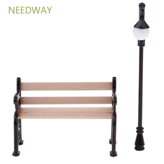 Needway โมเดลเรซิ่นรูปม้านั่งขนาดเล็กสําหรับตกแต่งสวนถาด