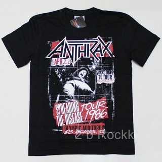 เสื้อวง Anthrax เสื้อยืด เสื้อ แอนแทรกซ์ Size ยุโรป S1