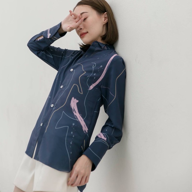 Kanni Studio Honey Lemon Shirt Navy