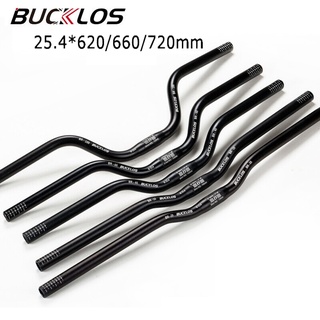 Bucklos อะไหล่แฮนด์บาร์จักรยาน อะลูมิเนียมอัลลอย น้ําหนักเบา 25.4 มม. 620 660 720 มม.