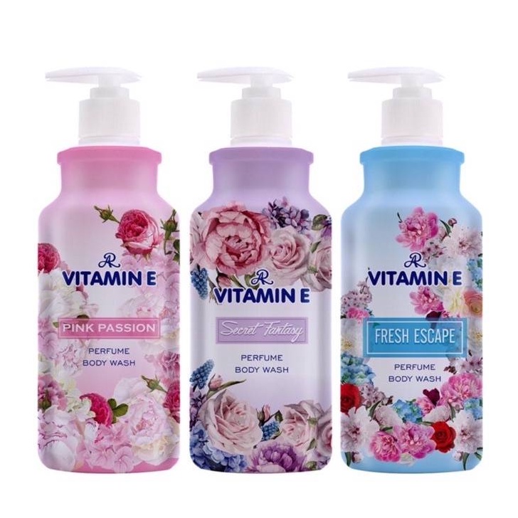 (แท้) AR Aron Vitamin E Perfume Body Wash 400ml เอ อาร์ อาร่อน วิตามิน อี เพอร์ฟูม บอดี้ วอช ครีมอาบน้ำ (1 ชิ้น)