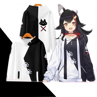 Yt2 HOLOLIVE Vtuber Ookami Mio เสื้อกันหนาวลําลอง แขนยาว มีฮู้ด ลายคอสเพลย์ Ayame TY2