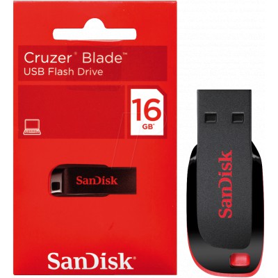 Sandisk 16GB FLASHDISK/USB FLASH SANDISK CRUZER BLADE FD ORIGINAL