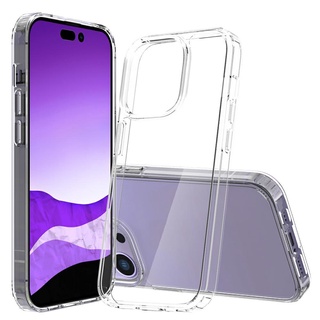 Transparent ACRYLIC เคสแข็ง PC TPU นิ่ม แบบใส กันกระแทก สําหรับ iPhone 14 14 PLUS 14 PRO 14 PRO MAX