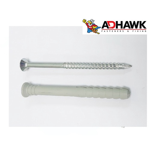 พุกไนล่อนพร้อมสกรู ขนาด M8x80mm. เกรดA ใช้ติดตั้งเฟรมกระจกอลูมิเนียมสำเร็จรูป ราคา ถูกที่สุด ดีลบีเคเค แกลเลอรีภาพที่ 3