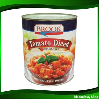 มะเขือเทศหั่นชิ้น 565 กรัม บรูค Brook Tomato Diced In Tomato Juice มะเขือเทศ มะเขือเทศหั่น น้ำมะเขือเทศ มะเขือเทศกระป๋อง