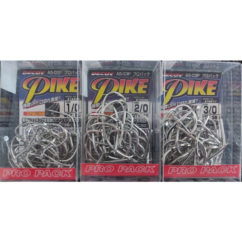 เบ็ด DECOY AS-03P  AS-04P เบ็ดจิ๊ก 1/O , 2/O , 3/O