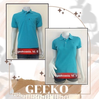 เสื้อโปโลกวาง   Geeko แท้ 100% ชาย/หญิง ID8 สีฟ้าน้ำทะเล