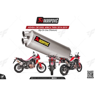 ท่อแต่ง Akrapovic Exhaust Slip-On Line (Titanium) HONDA CRF1000L AFRICA TWIN 2016-2019