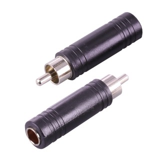 rca male plug to 6 . 35 mm stereo/mono female แจ็คอะแดปเตอร์เสียง