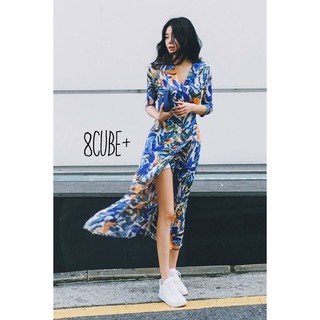 stunning colorful wrap dress