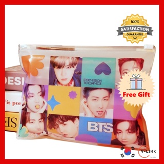 BTS กระเป๋าใส่ดินสอแบบใส Photo Transparent Pouch Pencil Case