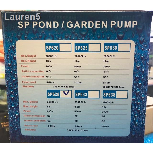 🔥ลด 50% ทั้งไซต์🔥☬ปั้มน้ำ Sonic sp 620 /sp 625/sp 628/sp 638