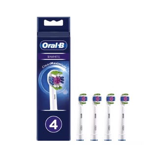 Oral B 3D White หัวแปรงสีฟันไฟฟ้า, หัวแปรงฟัน 4 Pieces Electric Toothbrush Replacement Head Oralb