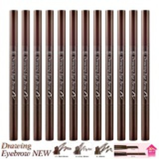 Etude House  (New) SETx12ด้าม #No.1,2,3 (สีละ4) Brown
 Drawing Eye Brow Duo