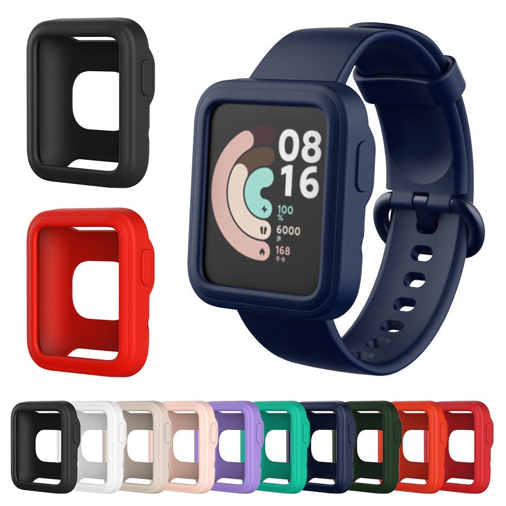 เคสซิลิโคนฝาครอบป้องกันอุปกรณ์เสริมสําหรับ Mi Watch Lite / Redmi Watch 5 Active Lite 4 3 2