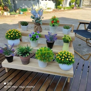 ชั้นวางของ​ขั้นบันใด วางต้นไม้แบบ​3​ชั้น ยาว50cm. (พร้อมใช้งาน)​