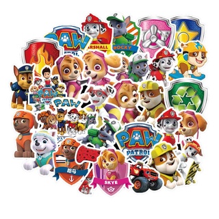 สติกเกอร์ PVC ลายกราฟฟิติสุนัข PAW patrol กันน้ํา สําหรับตกแต่งกระเป๋าเดินทาง รถยนต์ DIY 50 ชิ้น