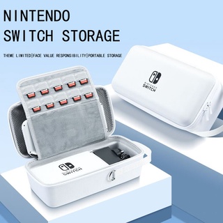 กระเป๋าเคสแข็ง กันน้ํา กันตก ขนาดใหญ่ แบบพกพา พร้อมขาตั้ง 10 ช่อง สําหรับใส่การ์ดเกม Nintendo Switch OLED