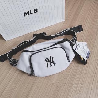 ✨ผ่อน0%แท้100%✨ MLB Seamball hip sack กระเป๋าคาดอก คาดเอว คาดหลัง สีขาว