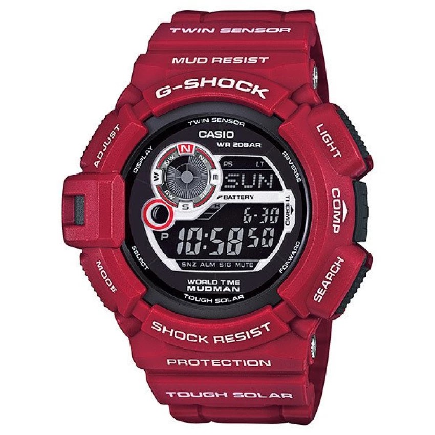 Casio G-Shock นาฬิกาข้อมือผู้ชาย สายเรซิ่น รุ่น G-9300RD-4DR - สีแดง