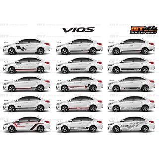 สติ๊กเกอร์แต่งรถด้านข้างลายโคลนสติ๊กเกอร์แต่งรถ  vios วีออส