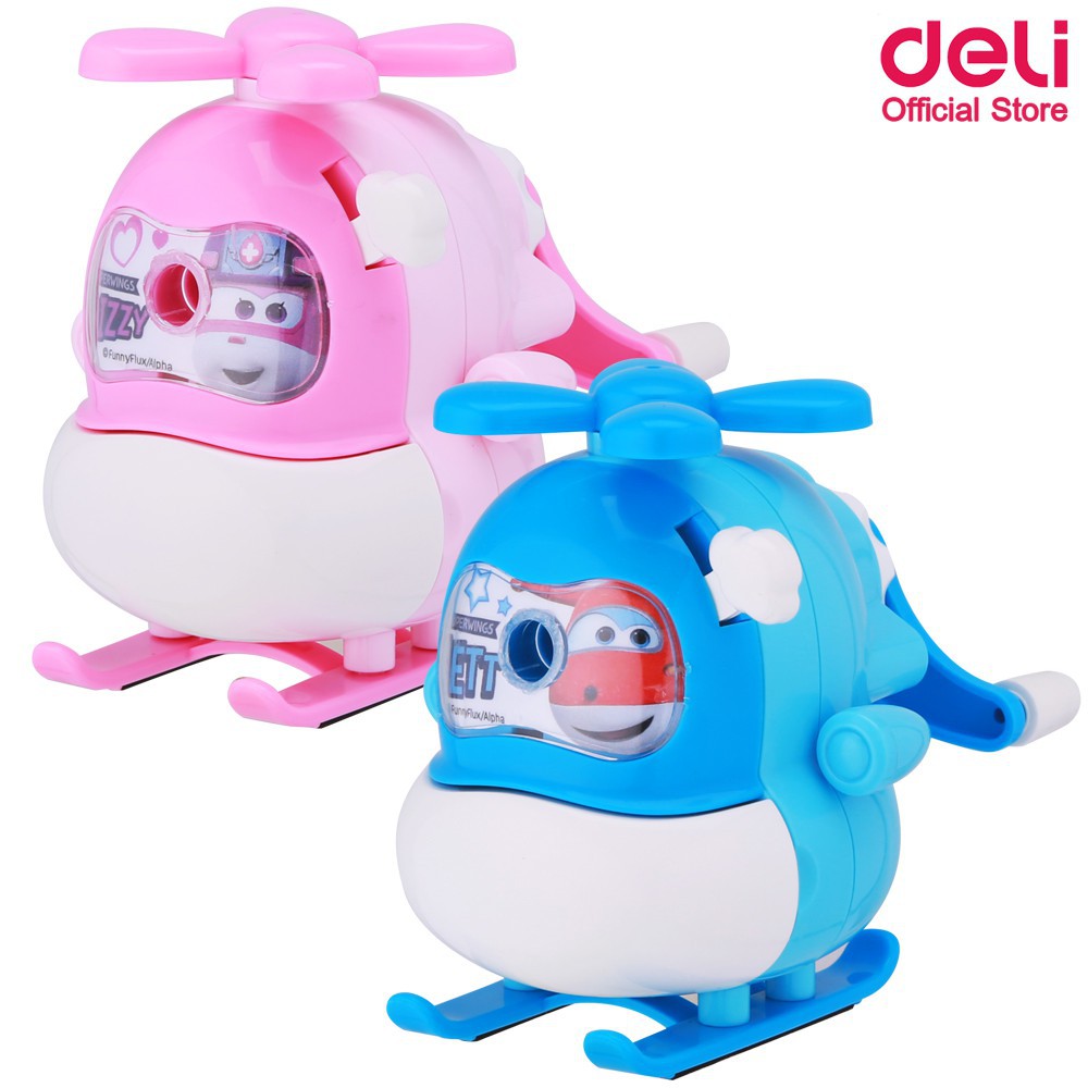 Deli R10904 กบเหลา ดินสอ เครื่องบิน ลายซูเปอร์วิงซ์ กบเหลาดินสอ แบบพกพา จำนวน 1 เครื่อง