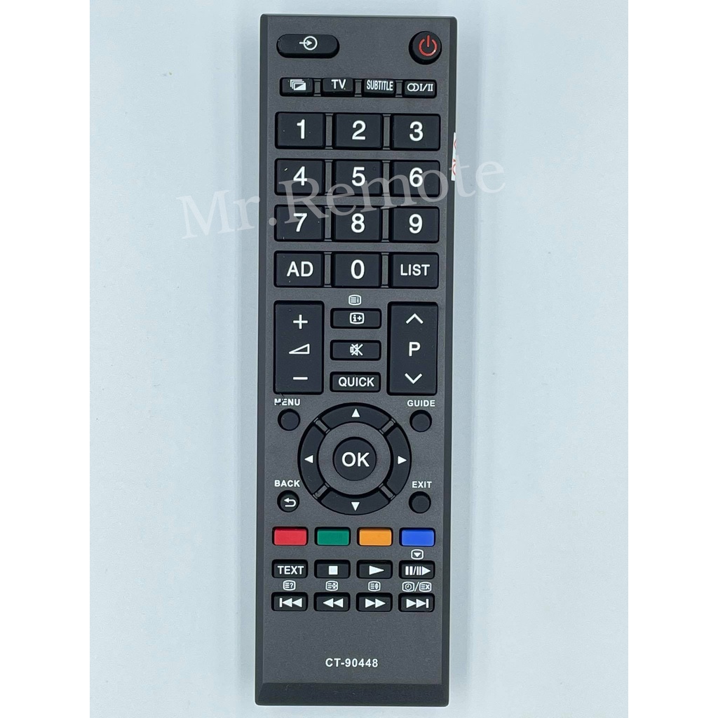 รีโมททีวี Toshiba รุ่น CT-90448 / CT-90440 **รีโมทตัวนี้ใช้ได้กับทีวีสองรุ่นตามที่ระบุไว้**
