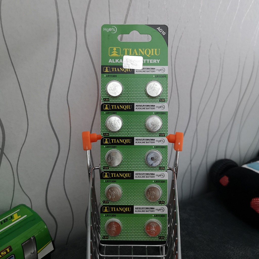 ถ่านกระดุม LR1130H จำนวน​ 1  แผง​ 10  เม็ด