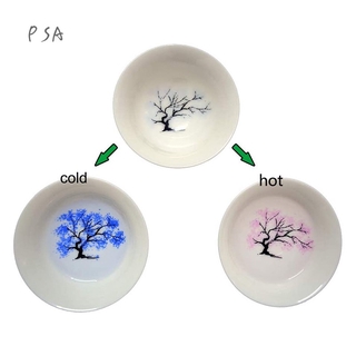 Magic Sakura Sake Cup Color Change with Cold/Hot Water-See Peach Cherry Flowers Bloom Magically Sakura Blossom Tea Bowl