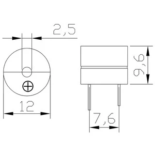 Passive Buzzer Speaker 5V แพ็ค 3 ชิ้น ลำโพง บัสเซอร์ เปียโซ บีป บีพ Electromagnetic
